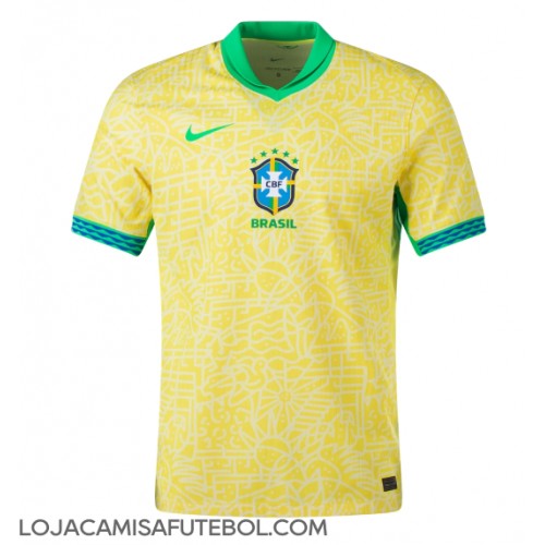 Camisa de Futebol Brasil Equipamento Principal Copa America 2024 Manga Curta